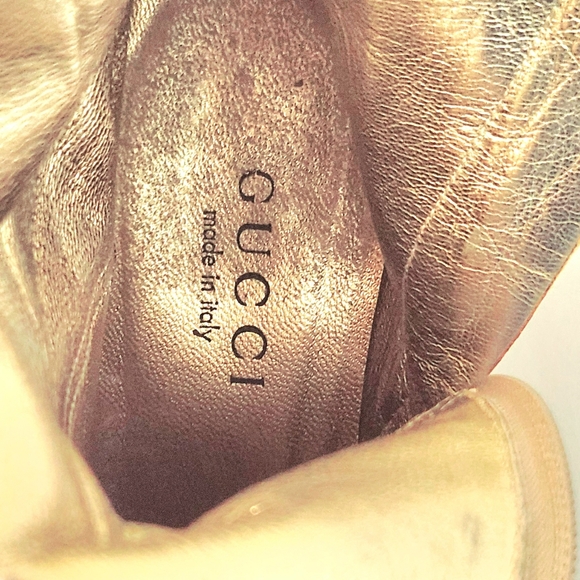 Gucci Tom Ford FW 2000 Knee High Golden Boots. Vintage. - Picture 6 of 8